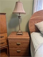 Two drawer night stand to match bed frame and