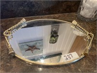 Mirror bathroom tray