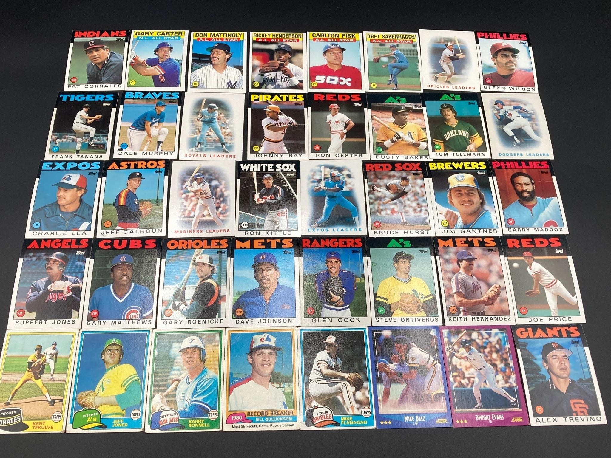 Forty Vintage Topps Baseball Cards
