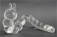 Peter Yenawine Steuben Glass Caterpillar Sculpture