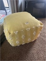 Yellow cushion, ottoman