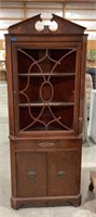 Wood corner cabinet-27 x 18 x 67.5