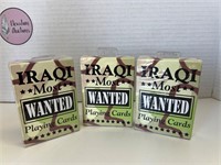 3 NEW Packs of Iraqi's Most Wanted Playing Cards