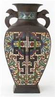 Japanese Cloisonne Enameled Bronze Vase