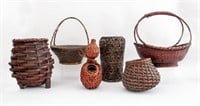 Japanese Edo, Meiji, Taisho, Etc. Woven Baskets, 6