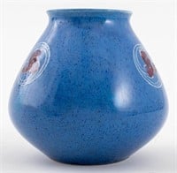 William Moorcroft "Flamminian Blue" Pottery Vase