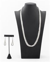 Liquid Sterling Silver Necklace & Earrings Set