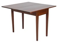 Neoclassical Mahogany Folding Table Console