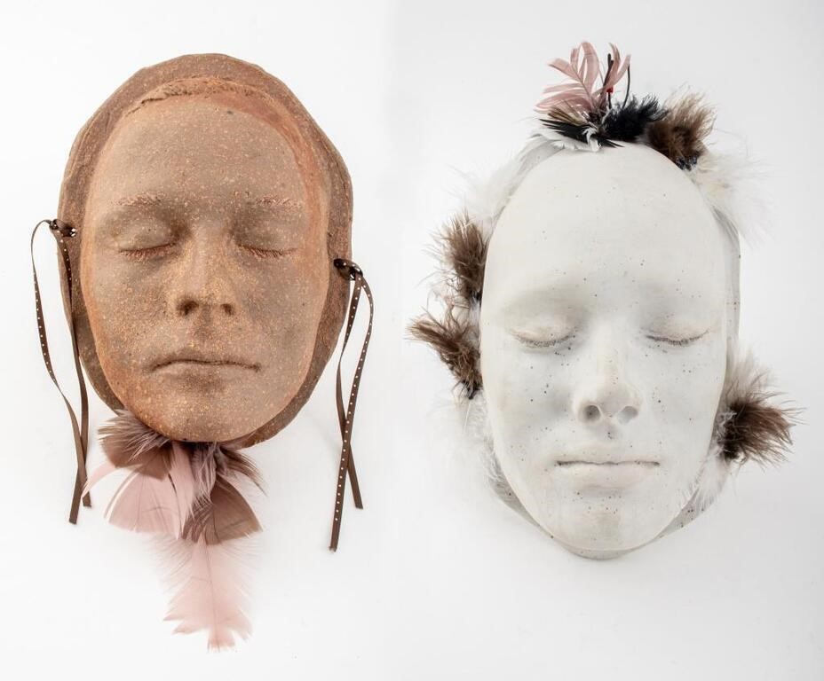 Louis Mendez Ceramic Art Pottery Portrait Masks, 2