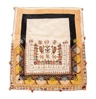 Indian Embroidered Chakla Cloth, 2' 3" x 2'