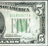 $5 1934 Federal Reserve Note