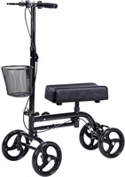 WINLOVE Black Knee Walker Scooter w/ Brakes