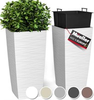 Mueller M-Resin Planter  24x11.5 White Set