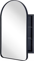 EGHOME 16x28.3' Matt Black Medicine Cabinet