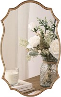 Golden Wall Mirror - Metal Frame  20x30 Inch