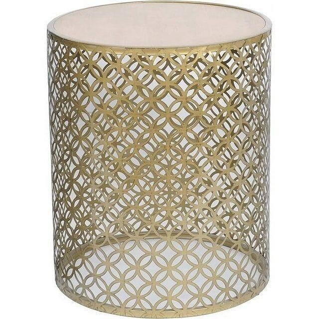 Decor Therapy Metal Geometric Outdoor Accent Table