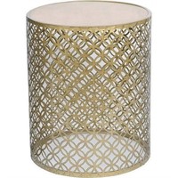 Decor Therapy Metal Geometric Outdoor Accent Table