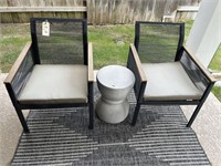 5PC OUTDOOR PATIO SET & RUG