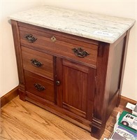 Antique marble top washstand 29x16