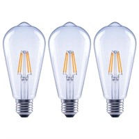 LED 40W Equivalent Clear Glass Dimmable Bulb 3pk