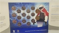 17 Coin Vancouver Olympics Set With 3 Coloured