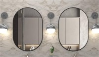 Neuweaby 2 Piece Oval Bathroom Mirror Capsule