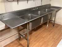 Harwill 3 Bay Stainless Steel Sink SEE DESCRIP