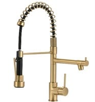 Touchless Brushed Gold Kitchen Faucet - Kitchen
