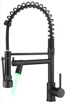 Toucless Black Kitchen Faucet With Pull Down