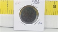 1859 Province Of Canada Large Cent