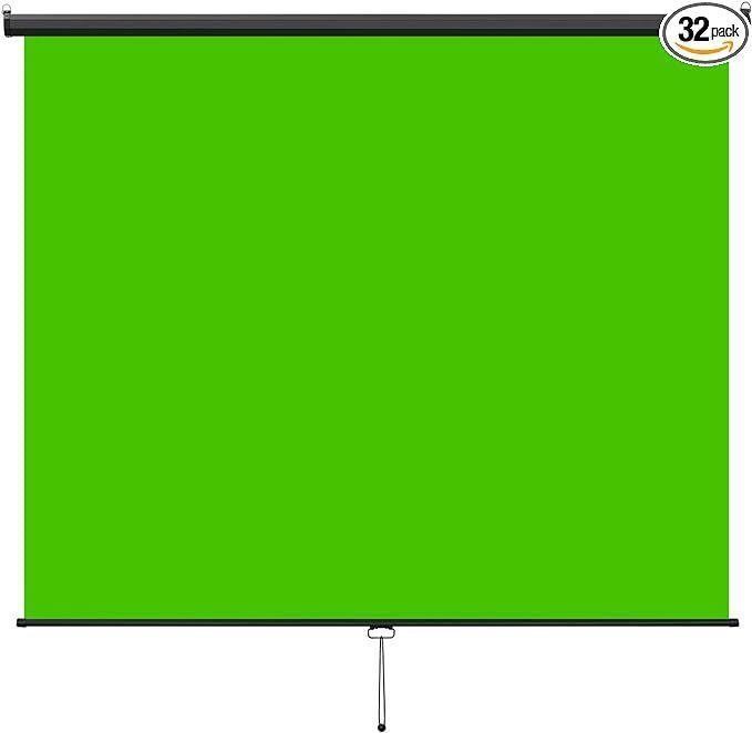 Pull-Down Green Screen Backdrop, 79”x75”