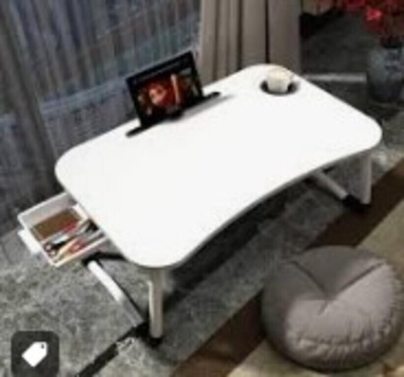 Home Office Lap Desk With Storage Drawer, Tablet