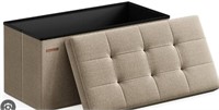 Songmics Folding Ottoman Bench, Storage Chest,