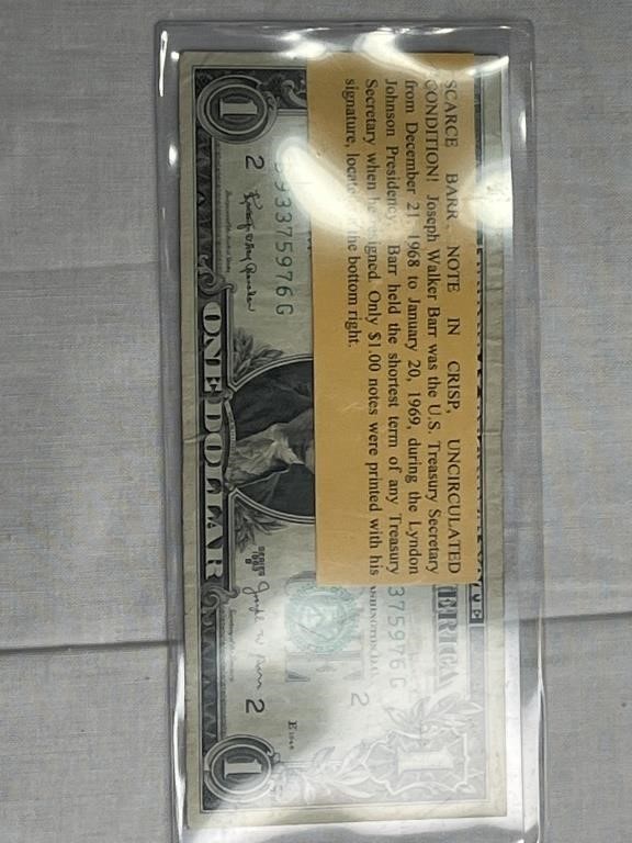 Barr Note Uncirculated Condition