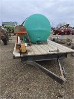 1700 gallon water tank trailer 5hp motor pump