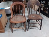 2 Vintage Kitchen Chairs
1-16x16x34, 
2-18x17x32