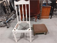 Chair 17.5x13.5x38, Foot Stool15x12x9
