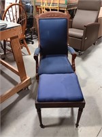 Vintage Spring Rocking Chair 20x19x39, Foot Stool