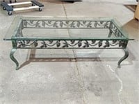 Wrought Iron Table with Glass Top