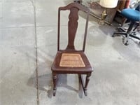 Antque Cane Bottom Rocking Chair