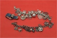 3pcs Sterling Brooch & Bracelet Charm