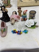Doll figurines, fish decorations