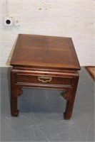 One drawer Chinese Chippendale  End Table