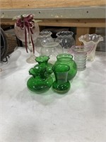 Vases, Green, clear