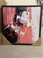 Framed Oil Abstract #169  26 X 1.5 X 26