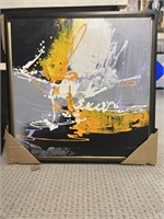 Framed Oil Abstract #173  26 X 1.5 X 26