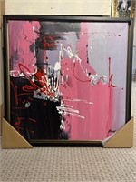Framed Oil Abstract #172  26 X 1.5 X 26