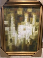 Framed Oil Abstract #184  38 X 2 X 48.5