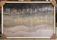 Framed Grey Waves Giclee 48x72