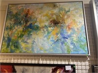 Framed Oil Abstract #226  51.5 X 2 X 75.5
